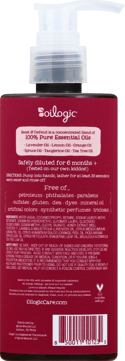 slide 2 of 10, Oilogic Boost & Defend Essential Oil Hand Soap 9.6 oz, 9 oz