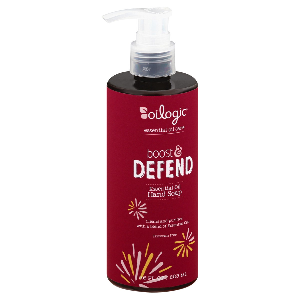 slide 8 of 10, Oilogic Boost & Defend Essential Oil Hand Soap 9.6 oz, 9 oz