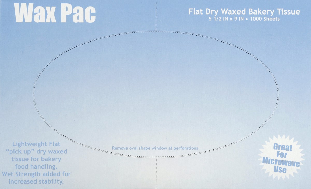 slide 5 of 8, Wax Pac Flat Dry Waxed Bakery Tissue 1000 ea, 1000 ct