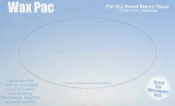 Wax Pac Flat Dry Waxed Bakery Tissue 1000 ea
