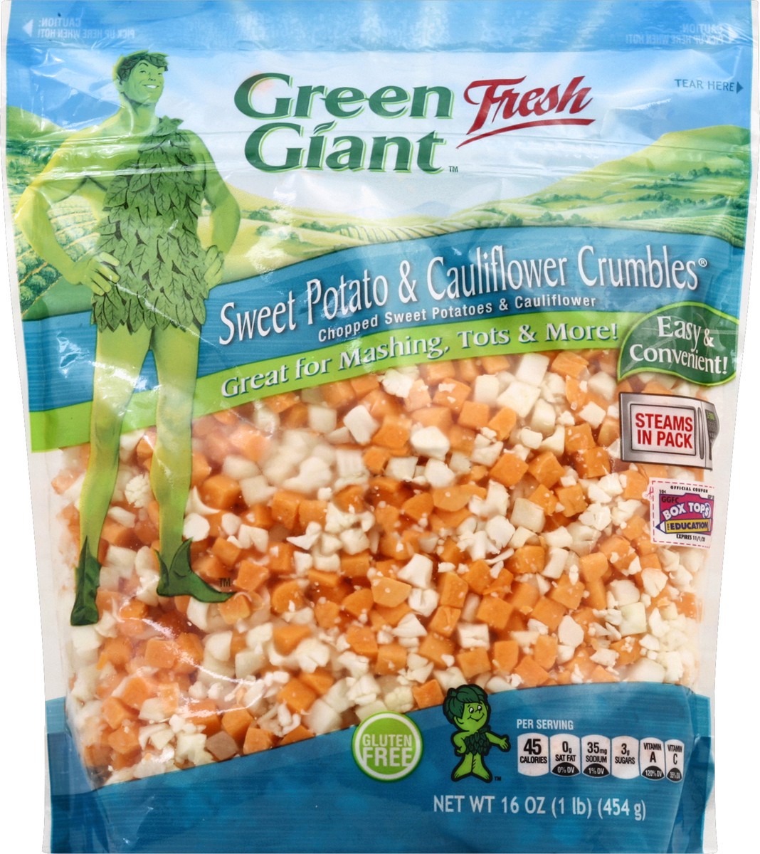 slide 2 of 2, Green Giant Fresh Sweet Potato & Cauliflower, Crumbles, Chopped, 16 oz