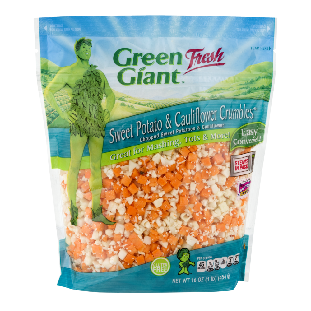 slide 1 of 2, Green Giant Fresh Sweet Potato & Cauliflower, Crumbles, Chopped, 16 oz