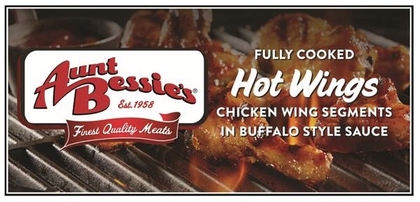 slide 1 of 1, AUNT BESSIE's FULLY COOKED HOT WINGS, 2 lb