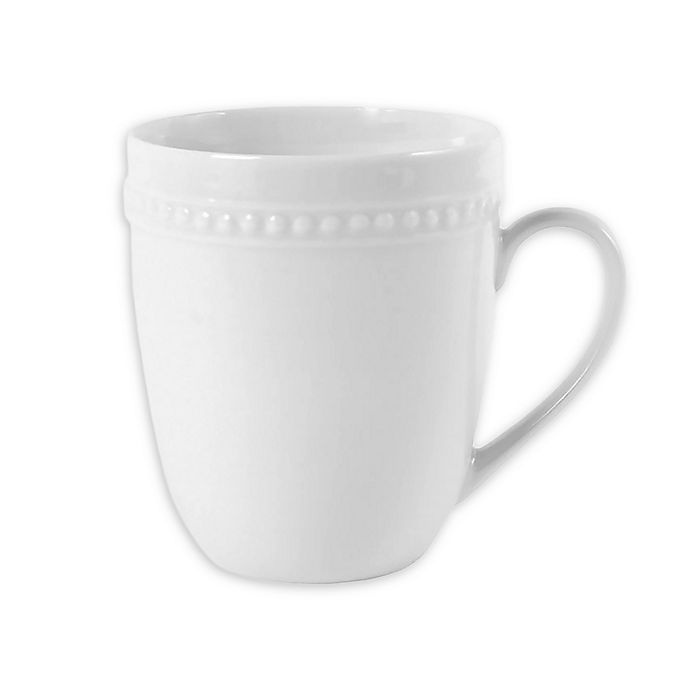 slide 1 of 1, Everyday White by Fitz and Floyd Beaded Mugs, 4 ct