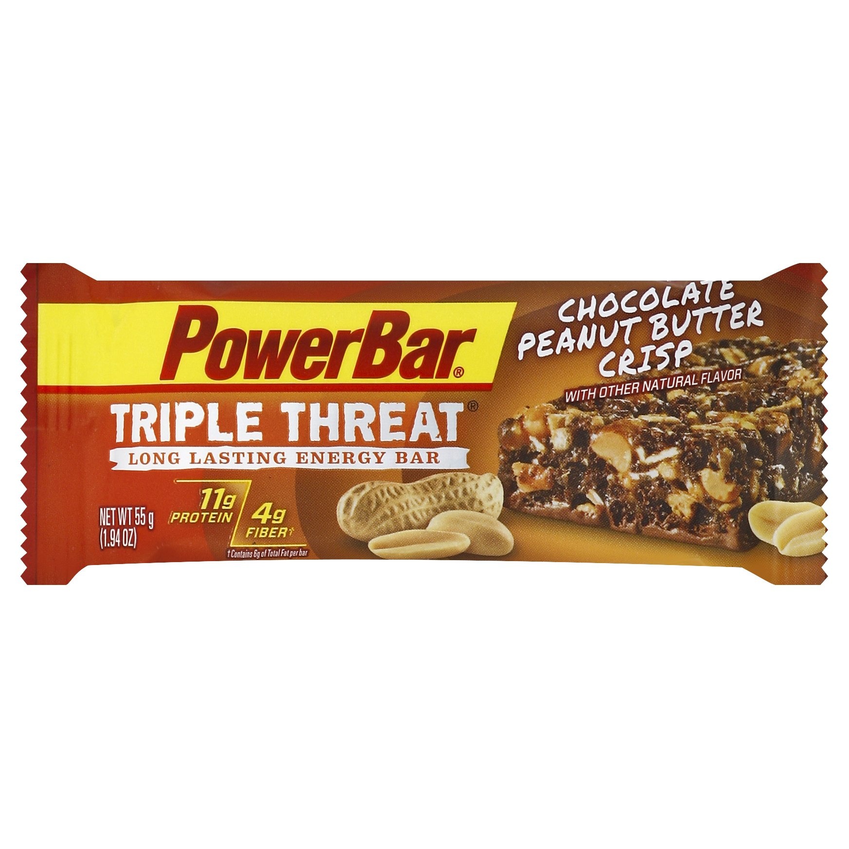 slide 1 of 1, PowerBar Chocolate Peanut Butter Crisp Triple Threat Bar, 1.94 oz