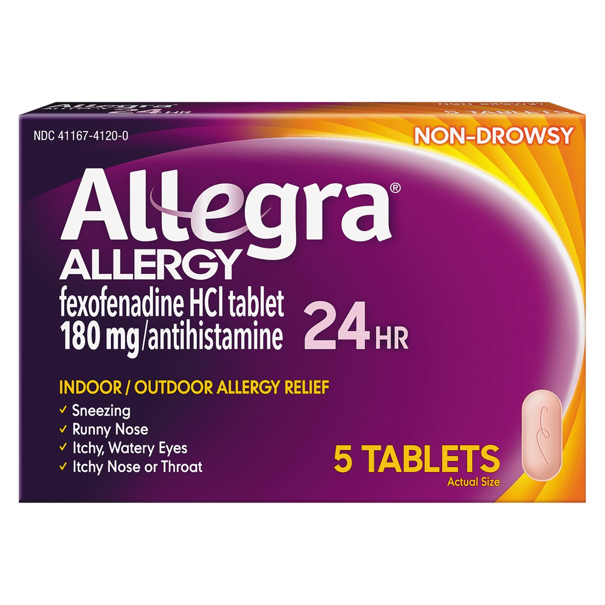 slide 1 of 7, Allegra Allergy Tablets, 1 ct