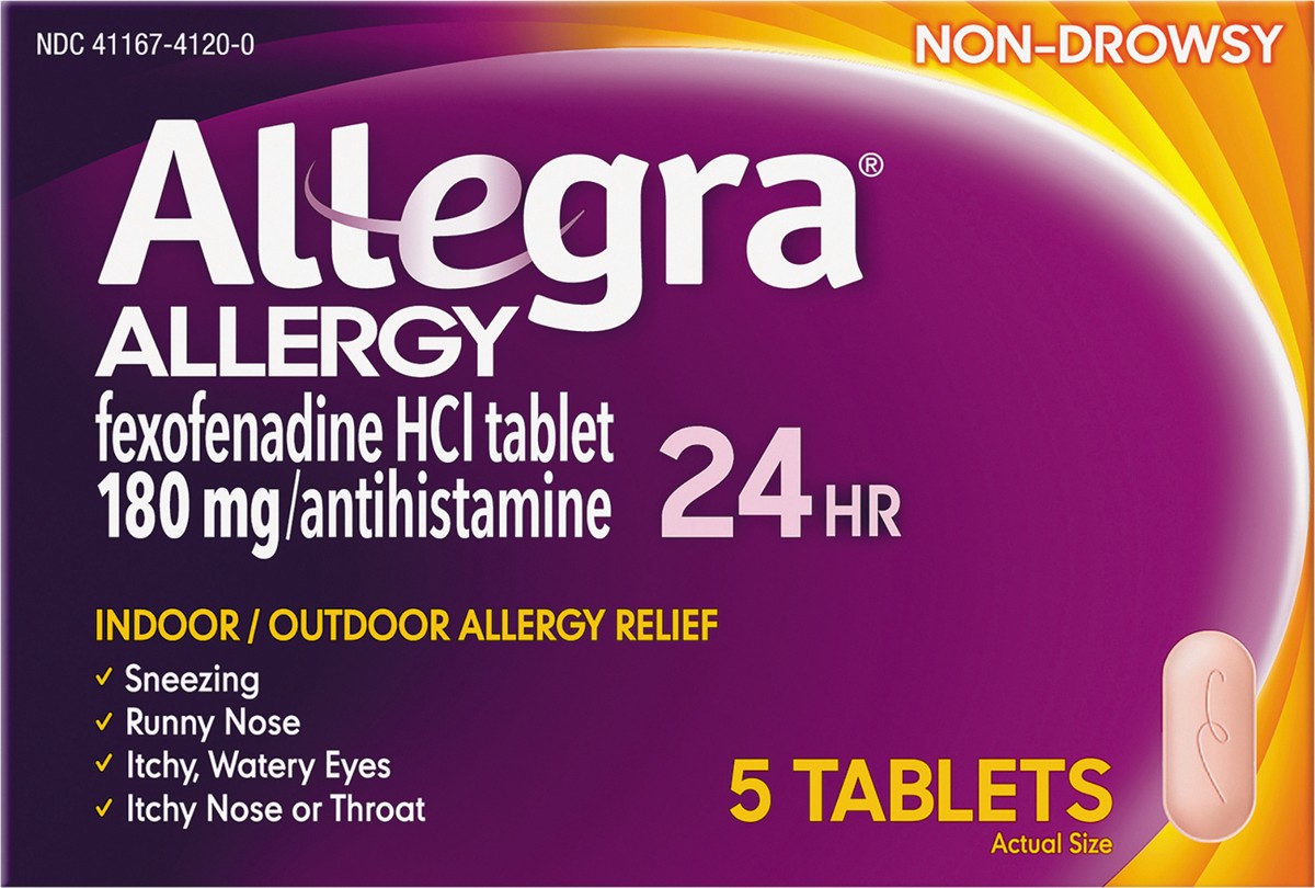 slide 4 of 7, Allegra Allergy Tablets, 1 ct