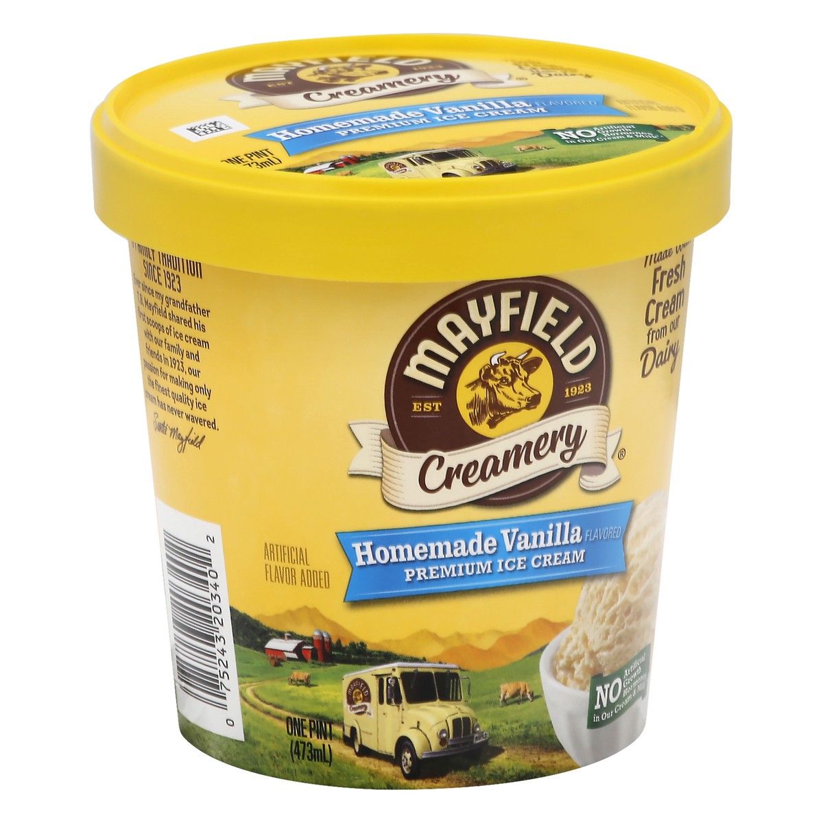 slide 3 of 9, Mayfield Creamery Homemade Vanilla Flavored Premium Ice Cream 1 pt, 16 fl oz