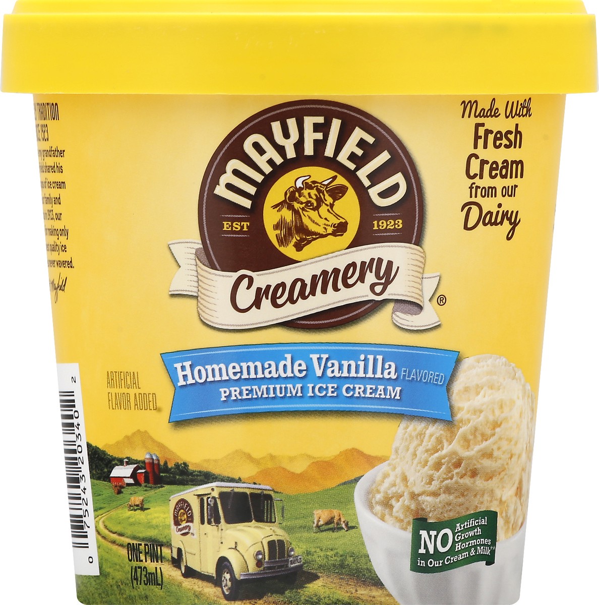 slide 1 of 9, Mayfield Creamery Homemade Vanilla Flavored Premium Ice Cream 1 pt, 16 fl oz