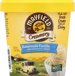 Mayfield Creamery Homemade Vanilla Flavored Premium Ice Cream 1 pt