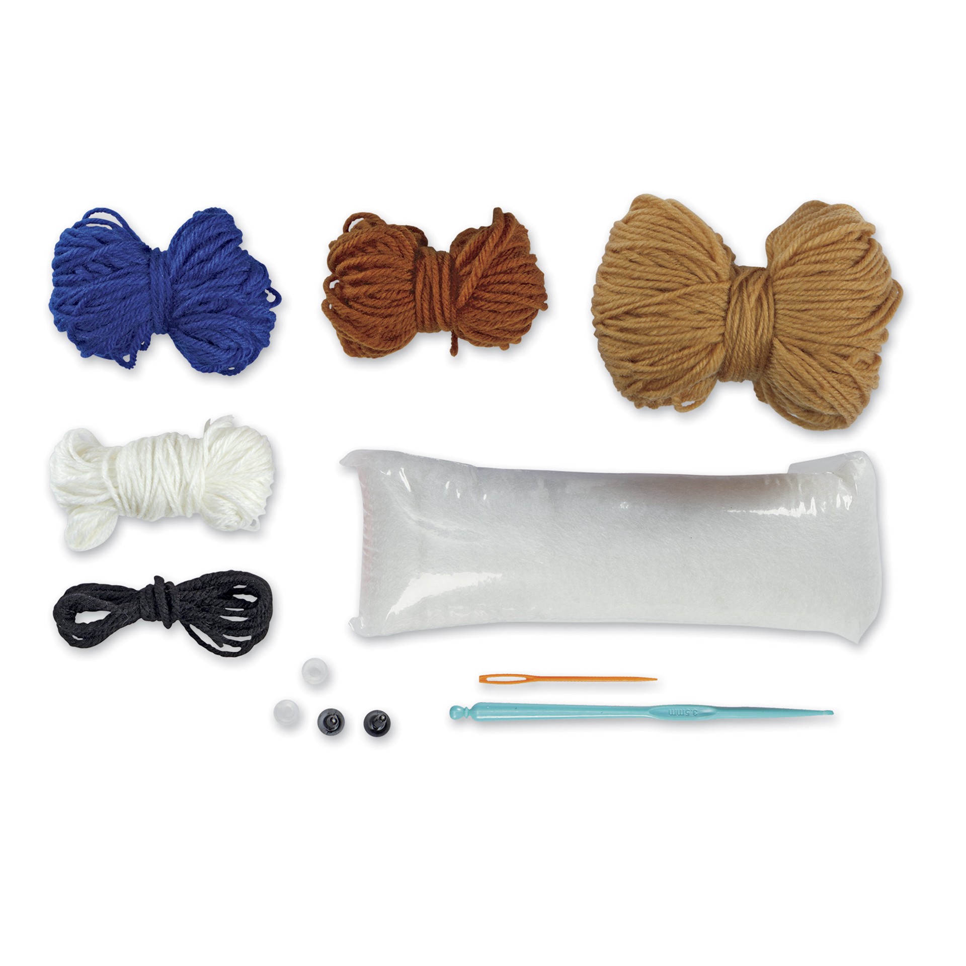 slide 3 of 4, Intermediate Sloth Amigurumi Crochet Kit By Loops & Threads, 5 in x 3 in x 6 in