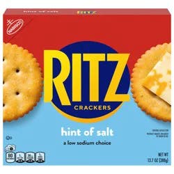 RITZ Hint of Salt Crackers, Snacks for Kids and Adults, Lunch Snacks, 13.7 oz