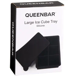 Queenbar Silicone Whiskey Ice Cube Tray - Black