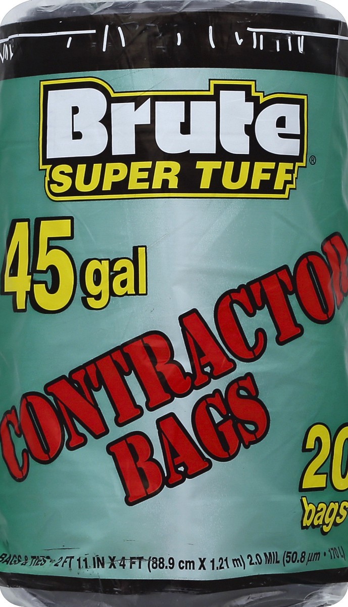 slide 1 of 3, BRUTE Contractor Bags 20 ea, 20 ct