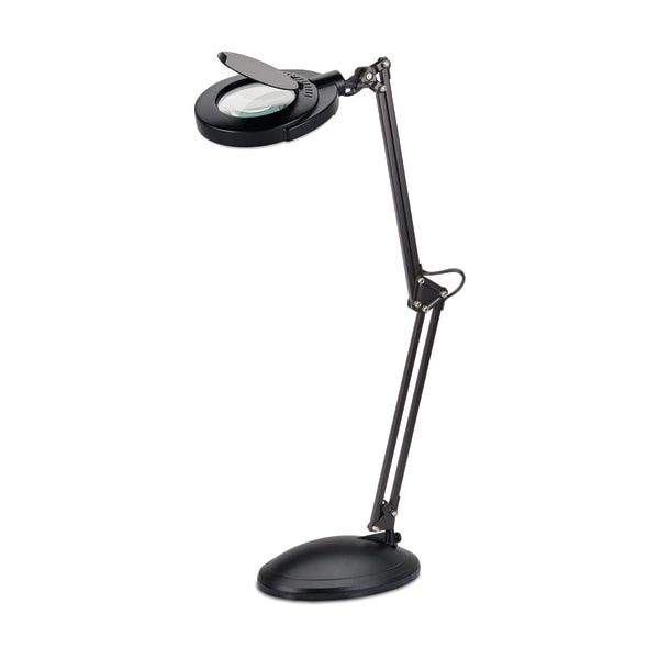 slide 1 of 2, Realspace Space Saver Desktop Magnifier Lamp, 22''H, Black, 1 ct