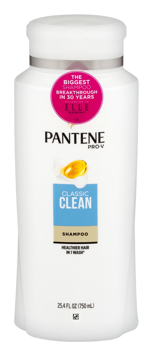 slide 1 of 1, Pantene Shampoo, Classic Clean, 25.4 oz