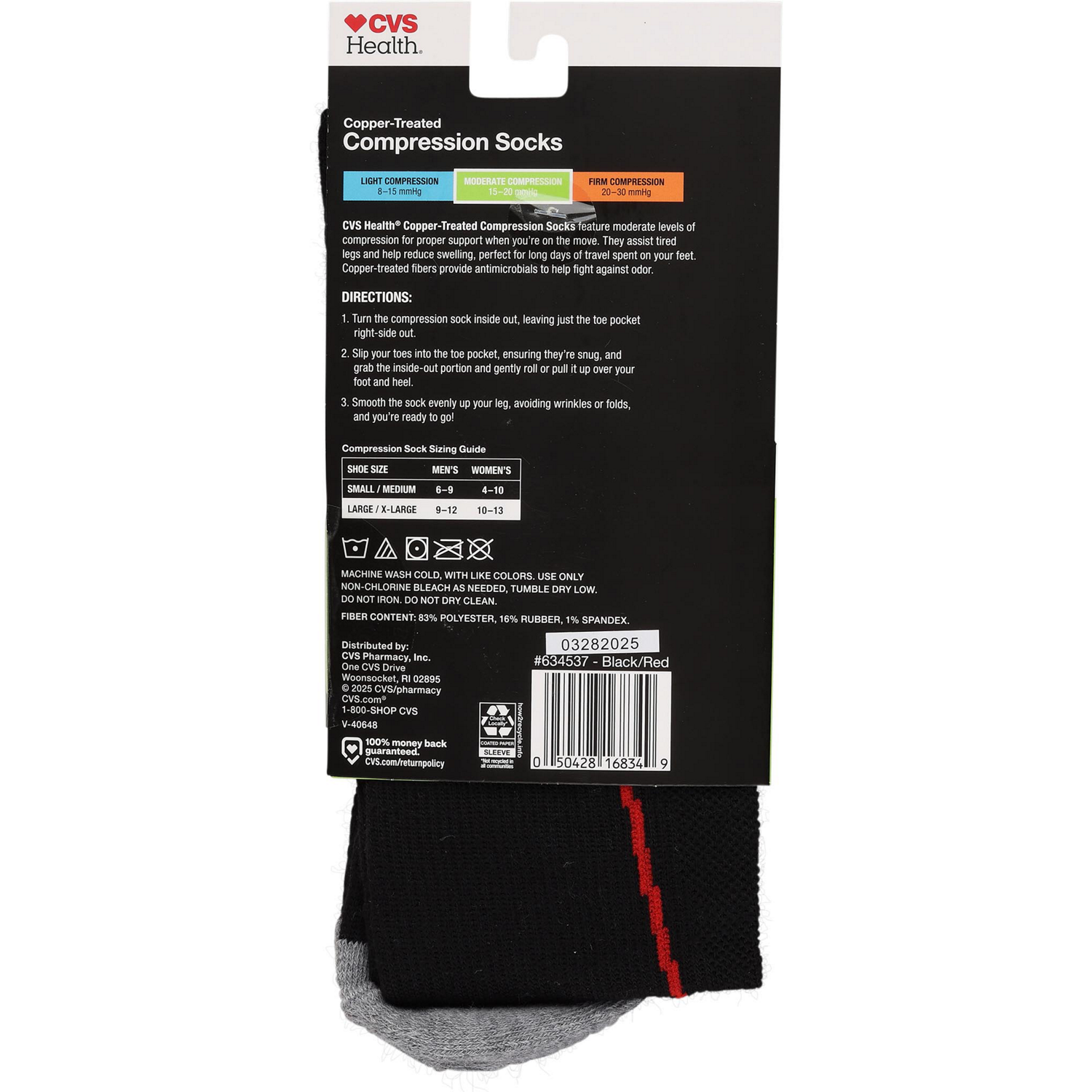 slide 2 of 3, CVS HEALTH Active Moderate Copper Compression Otc, 1 ct