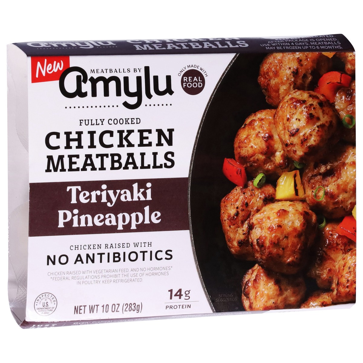 slide 8 of 12, Amylu Foods Teriyaki Pineaaple Chicken Meatballs 10 oz, 10 oz