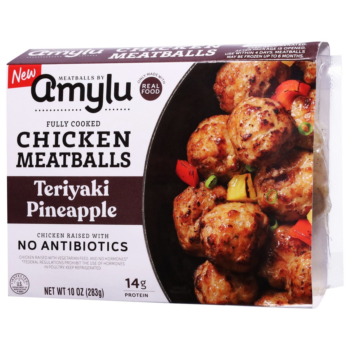 slide 2 of 12, Amylu Foods Teriyaki Pineaaple Chicken Meatballs 10 oz, 10 oz