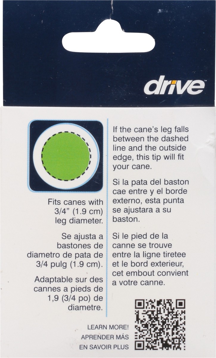 slide 4 of 9, Drive Mobility Black Cane Tips 1 pr, 