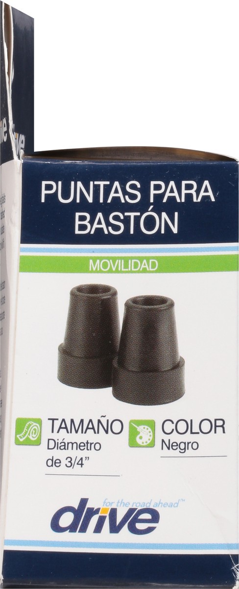 slide 9 of 9, Drive Mobility Black Cane Tips 1 pr, 