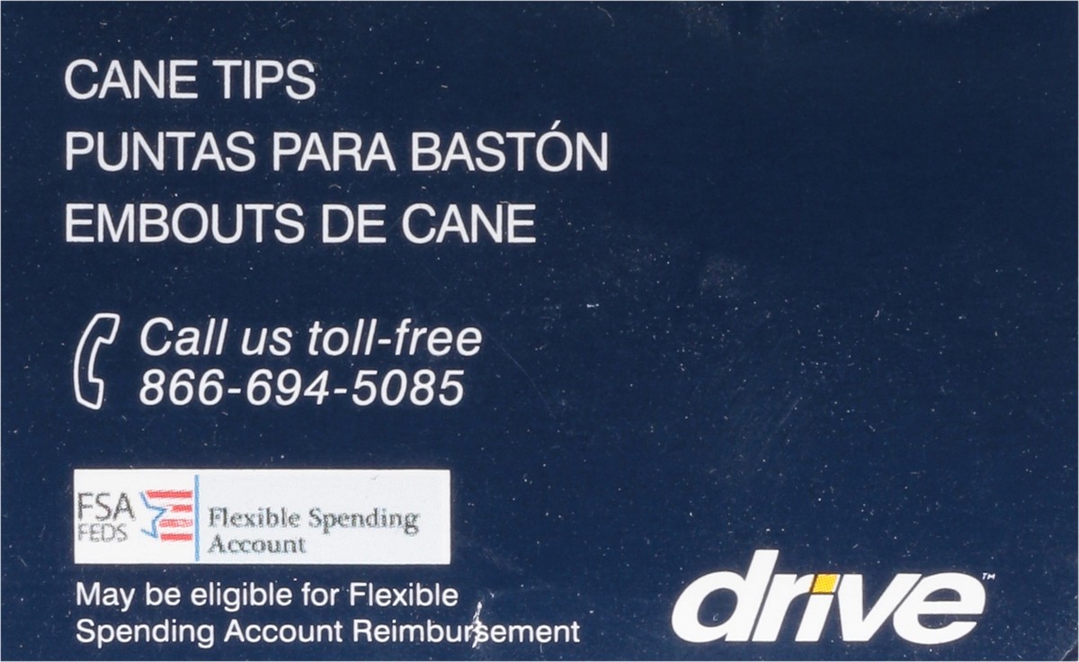 slide 5 of 9, Drive Mobility Black Cane Tips 1 pr, 