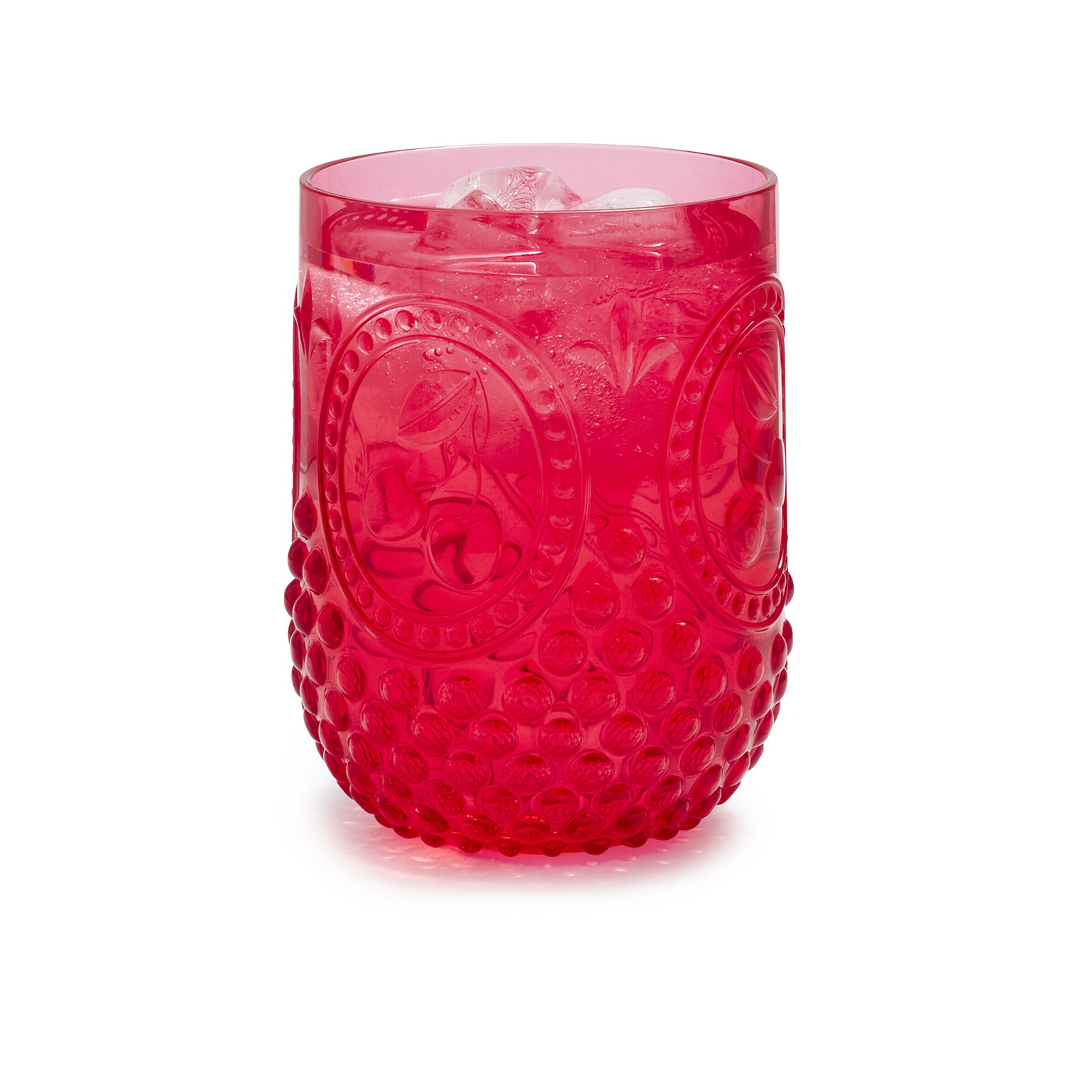 slide 1 of 1, Sur La Table Stemless Acrylic Cherry Glass, Red, 1 ct