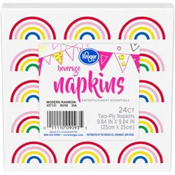 Kroger Entertainment Essentials Modern Rainbow Beverage Napkins