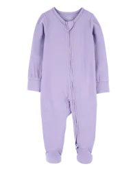 Carter's Baby Zip-Up PurelySoft Sleep & Play Pajamas - Purple Purple 3M