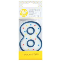 Wilton 8 Birthday Candle 3 Inch 1 ea