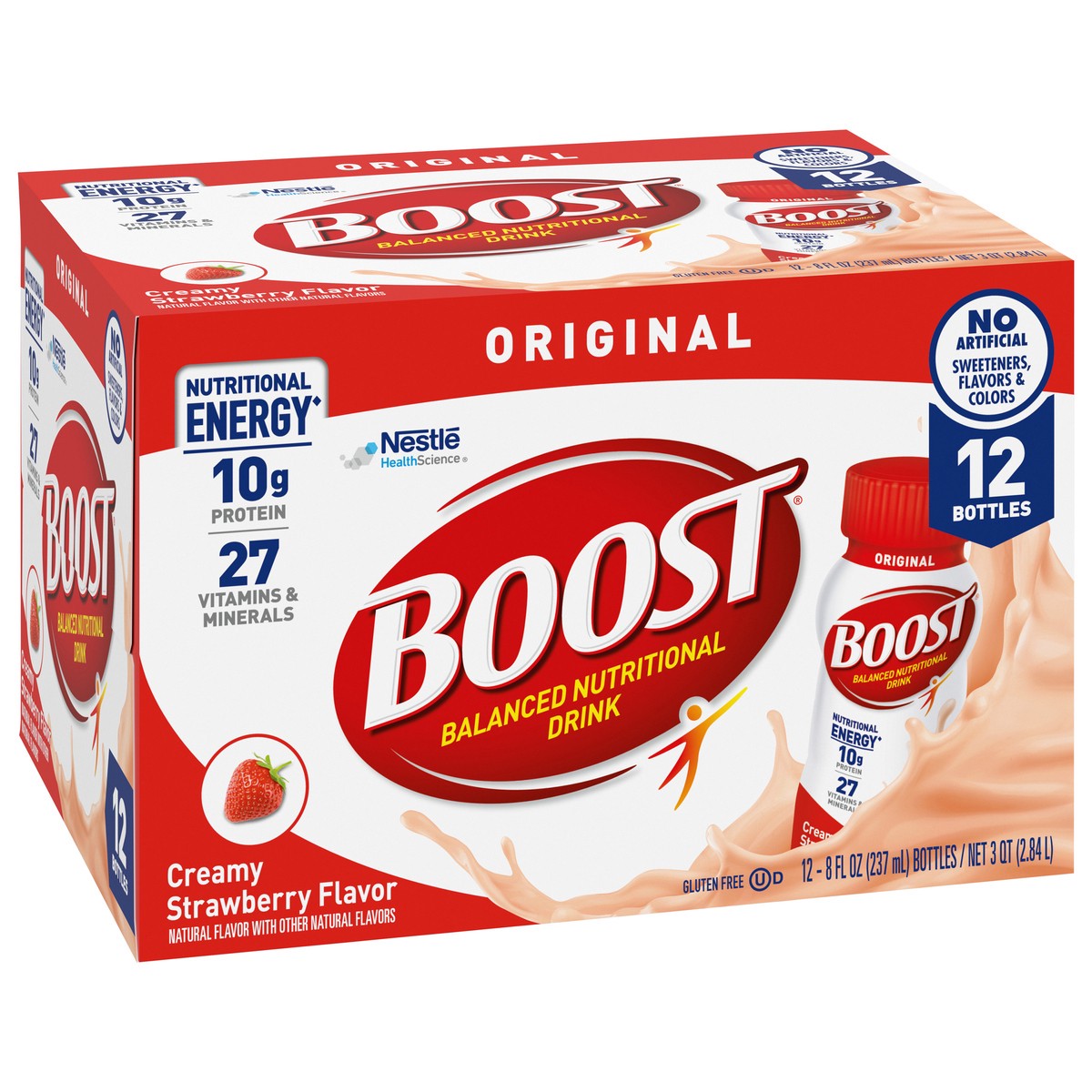 slide 4 of 9, BOOST Original Strawberry, 8 fl oz