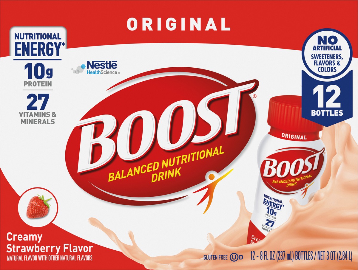 slide 2 of 9, BOOST Original Strawberry, 8 fl oz