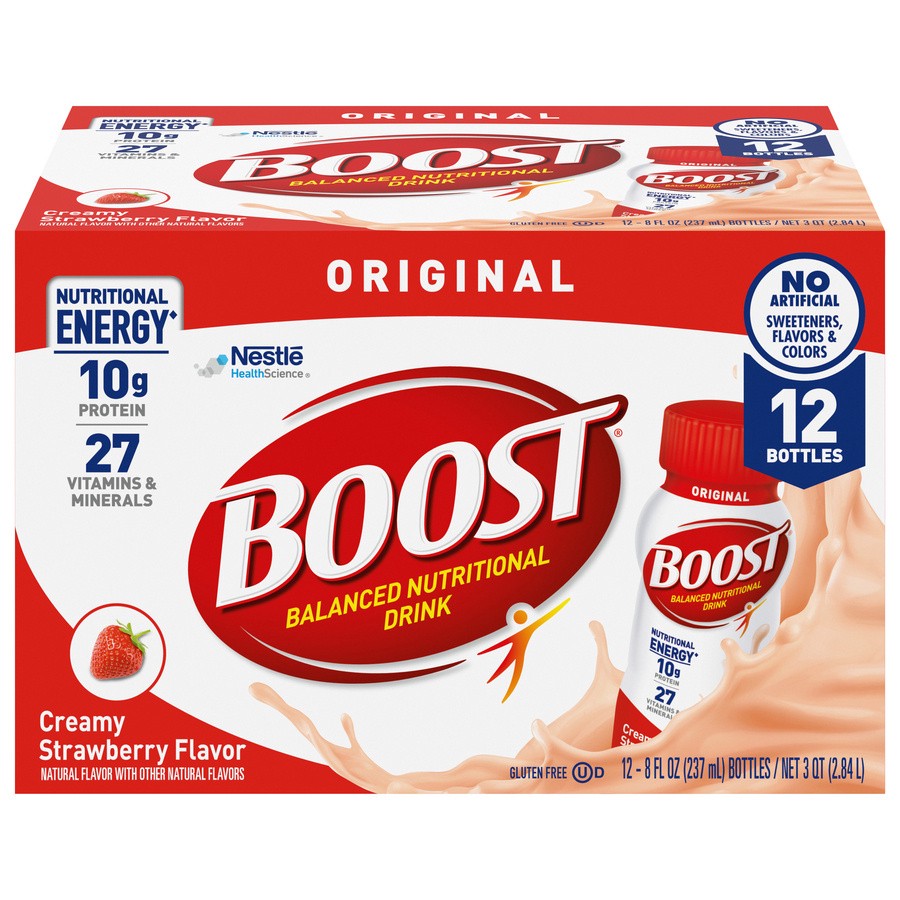 slide 1 of 9, BOOST Original Strawberry, 8 fl oz
