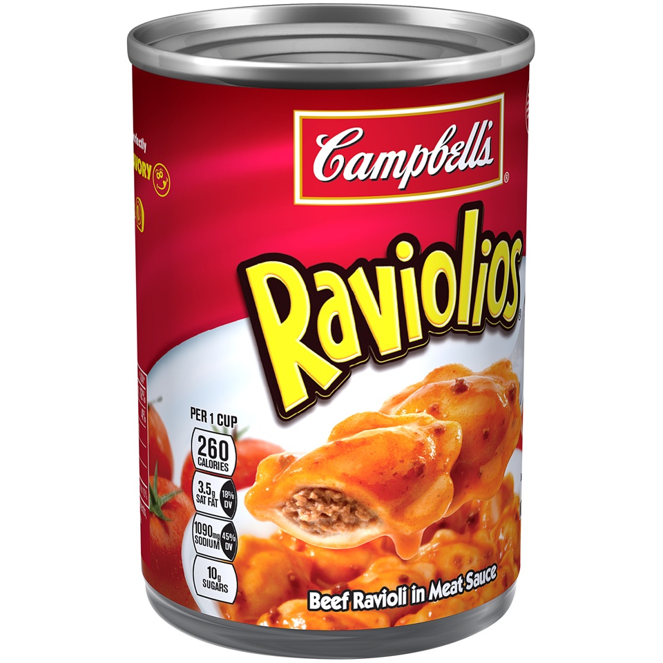slide 1 of 1, Campbell's RavioliOs Beef Ravioli in Meat Sauce, 15 oz