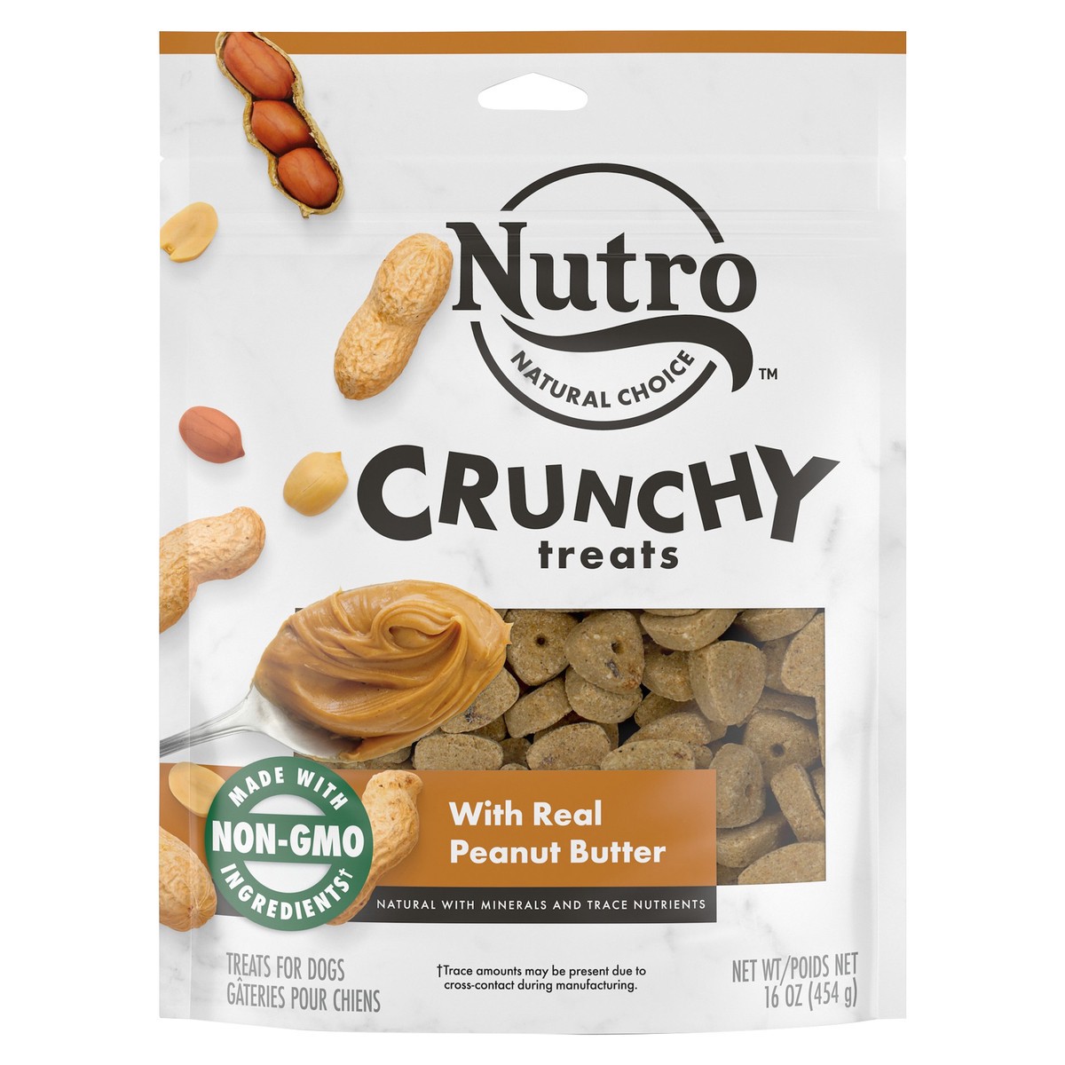 slide 2 of 7, Nutro Crunchy with Real Peanut Butter Treats for Dogs 16 oz, 16 oz
