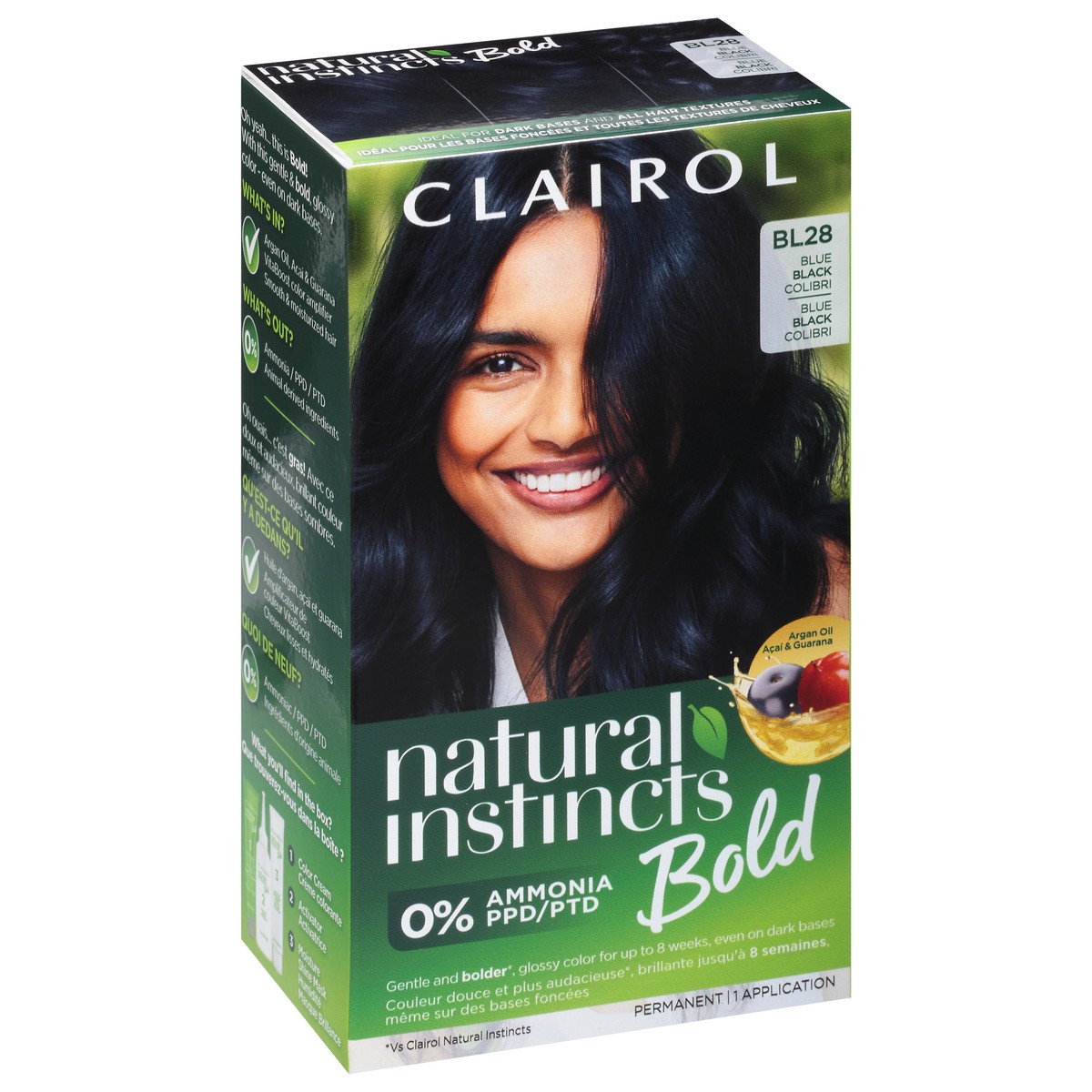 slide 4 of 9, Natural Instincts Clairol Natural Instincts Bold BL28 Blue Black Hair Dye, 1 ct