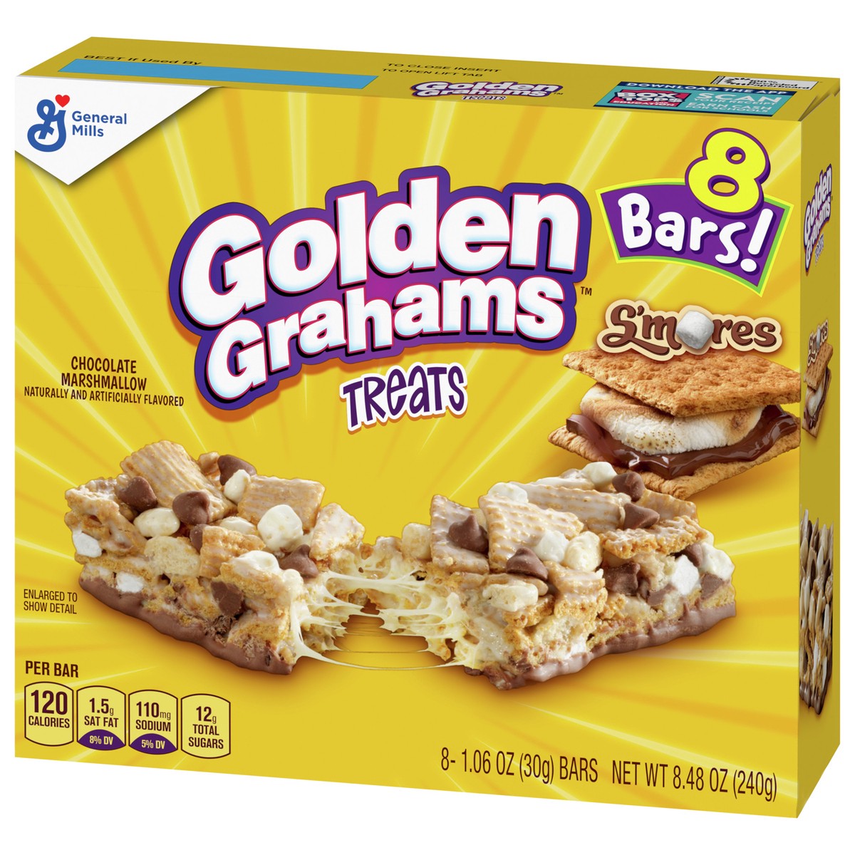 slide 3 of 9, Golden Grahams S'mores Chocolate Marshmallow Bars - 8ct, 8 ct; 1.06 oz