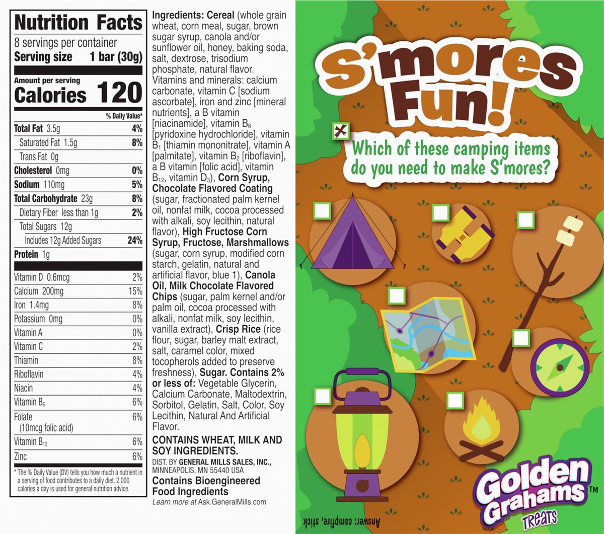 slide 5 of 9, Golden Grahams S'mores Chocolate Marshmallow Bars - 8ct, 8 ct; 1.06 oz