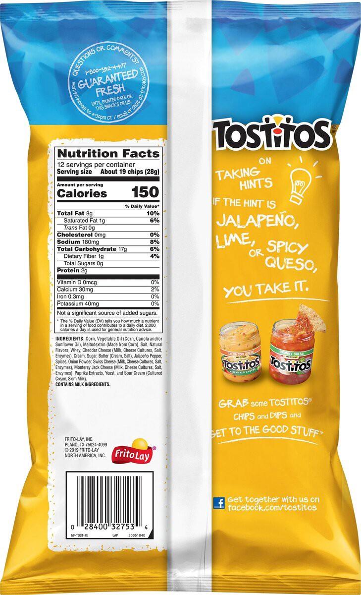 slide 3 of 3, Tostitos Tortilla Chips, 12 oz