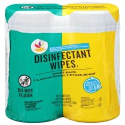 Giant Lemon & Fresh Scent Disinfectant Wipes, 2 pk - 75 ct Each