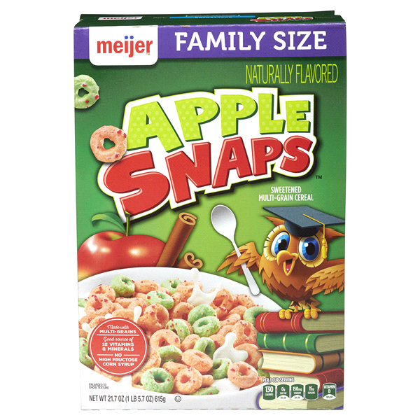 slide 1 of 1, Meijer Apple Snaps, 21.7 oz