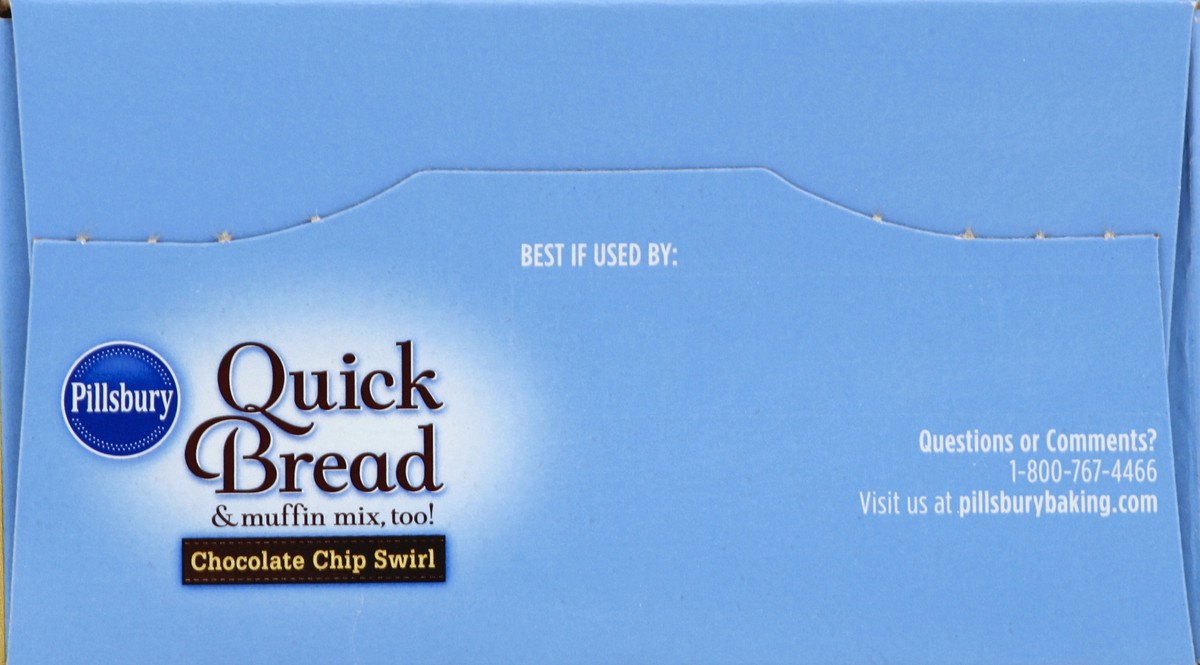 slide 2 of 6, Pillsbury Chocolate Chip Swirl Quick Bread & Muffin Mix, 17.4 oz