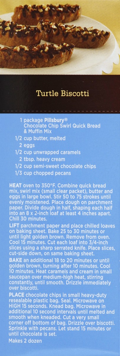 slide 3 of 6, Pillsbury Chocolate Chip Swirl Quick Bread & Muffin Mix, 17.4 oz