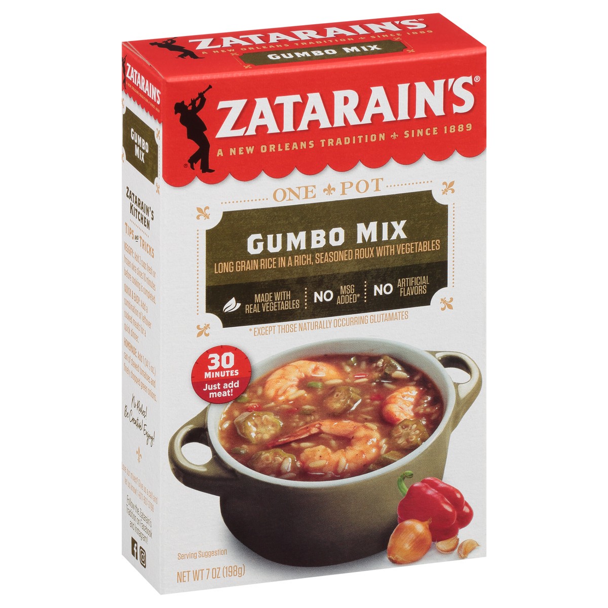 slide 4 of 9, Zatarain's Gumbo Rice, 7 oz, 7 oz