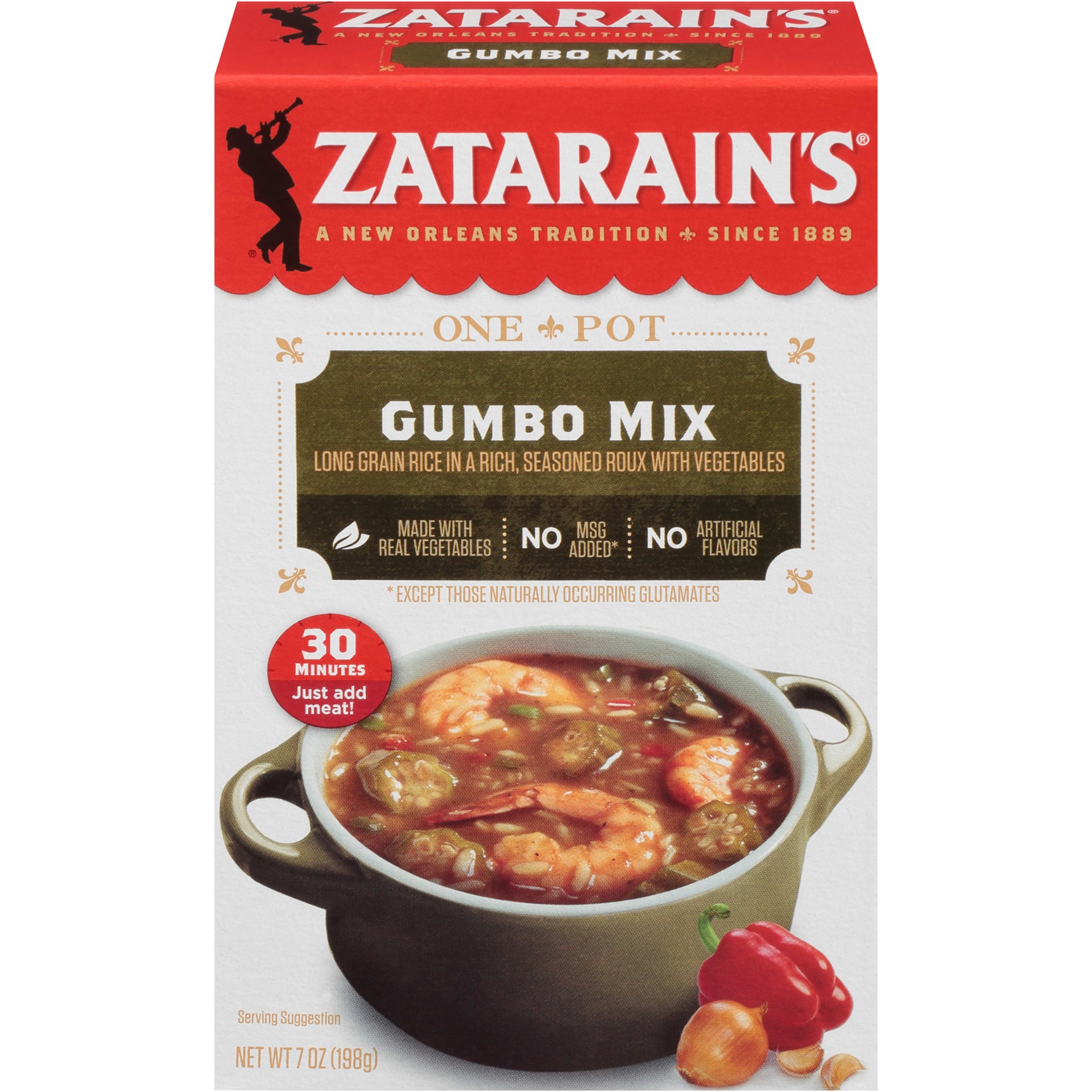 slide 1 of 9, Zatarain's Gumbo Rice, 7 oz, 7 oz