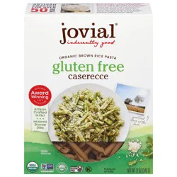 Jovial Gluten Free Organic Brown Rice Pasta Caserecce 12 oz