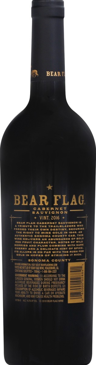 slide 2 of 7, Bear Flag Red Wine, 750 ml