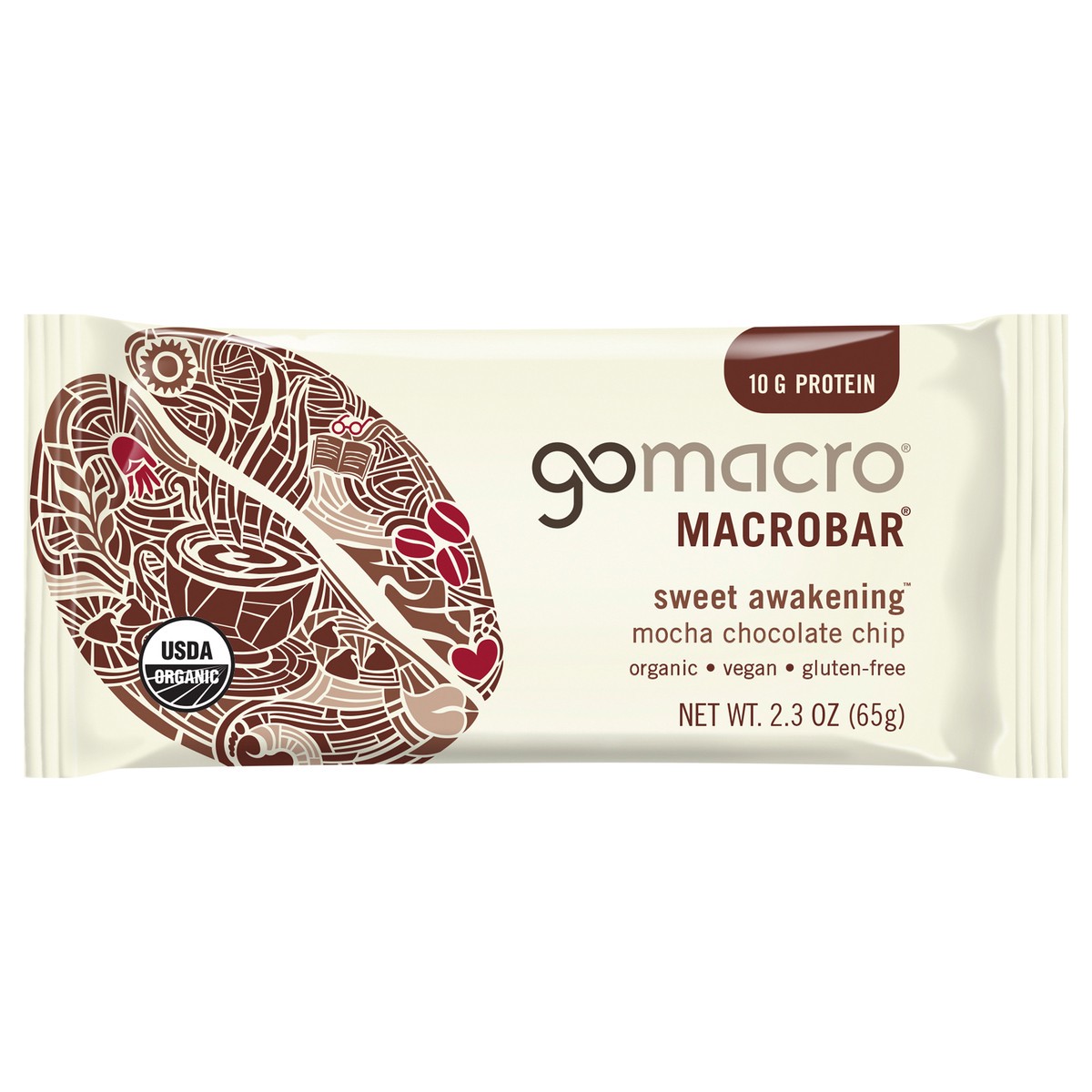 slide 1 of 7, Gomacro Protein Bar Mocha Choc Chip, 2.3 oz