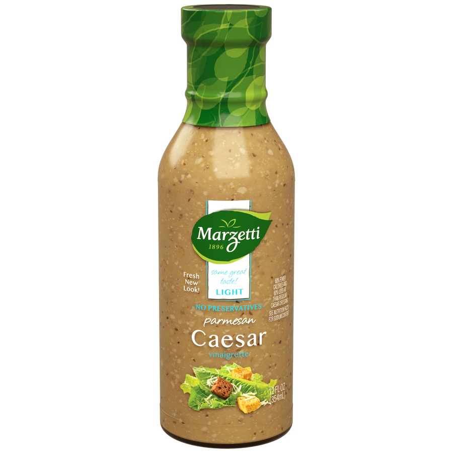 slide 1 of 1, Marzetti Light Caesar Vinaigrette Dressing, 12 oz