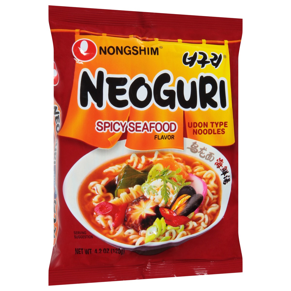 slide 5 of 9, Nongshim Spicy Seafood Flavor Neoguri 4.23 oz, 4.2 oz